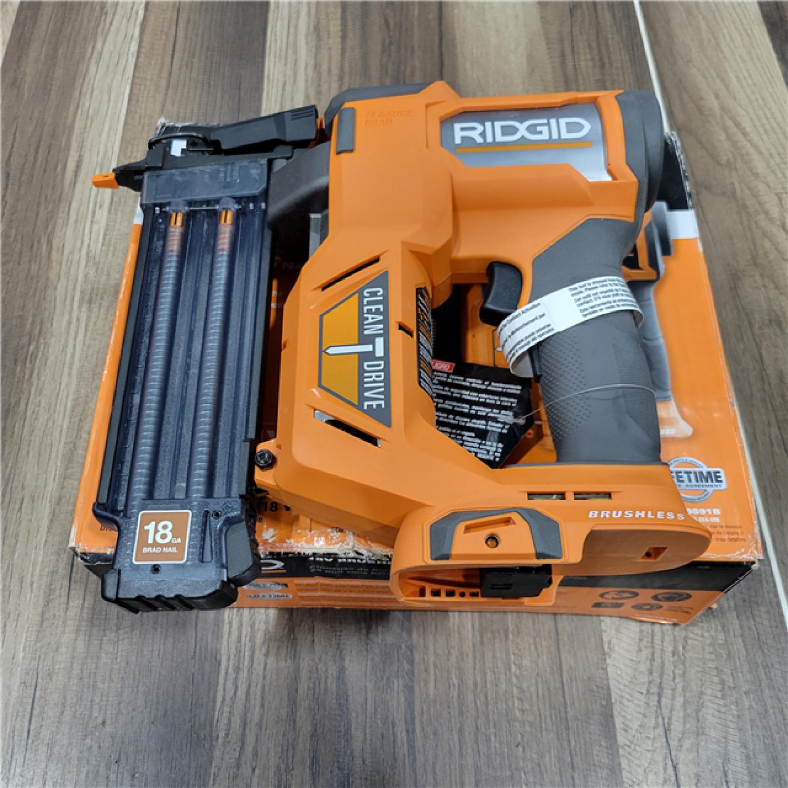 GOOD RIDGID  18V Brushless Cordless 18-Gauge 2-1/8 in. Brad Nailer (Tool Only) with CLEAN DRIVE Technology