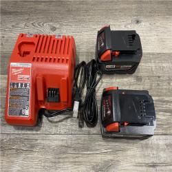 AS-IS Milwaukee 18-Volt Lithium-Ion XC Starter Kit with Two 5.0Ah Batteries and Charger