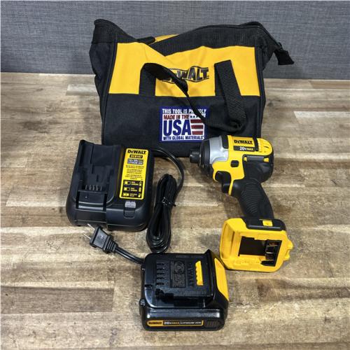 Houston Location AS-IS DEWALT 20V MAX Cordless 1/4 in. Impact Driver Kit