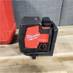 HOUSTON LOCATION - AS-IS Milwaukee 3521-21 4V Lithium-Ion Cordless USB Rechargeable Green Beam Cross Line Laser