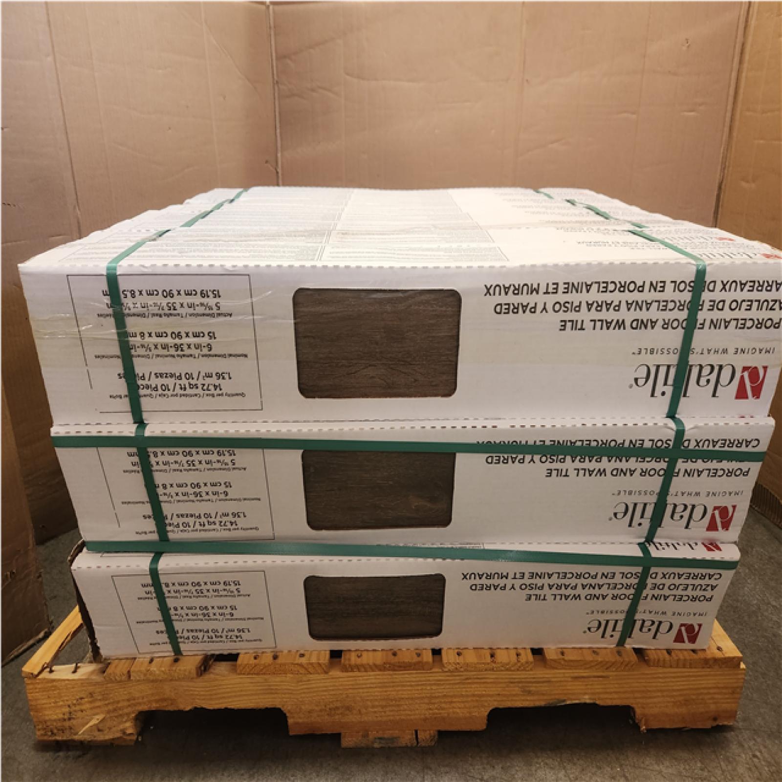 Phoenix NEW Daltile Hillcroft Antique Oak 6 in. x 36 in. Glazed Porcelain Floor and Wall Tile (353 sq. ft. /24 Case)