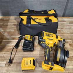 Houston Location AS-IS DEWALT 20V MAX Lithium-Ion 15-Degree Electric Cordless Roofing Nailer Kit