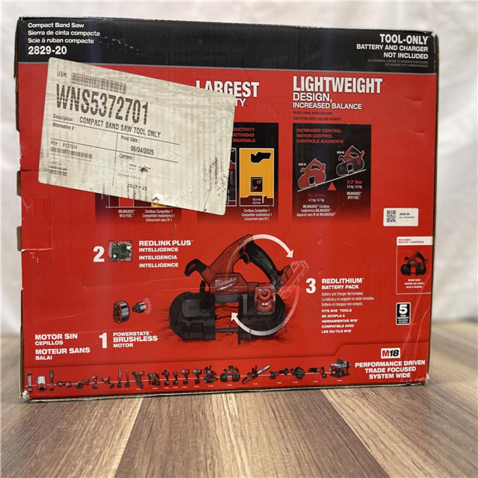 NEW! - Milwaukee FUEL 18V Lithium-Ion Brushless Cordless Compact Bandsaw (Tool-Only)