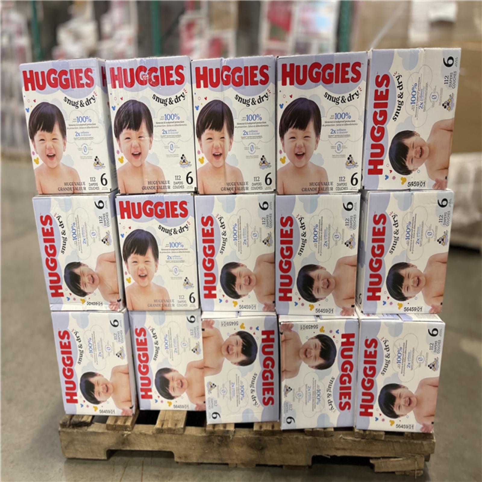DALLAS LOCATION - Huggies Size 6 Diapers  Snug & Dry Baby Diapers PALLET-(30 CASES)