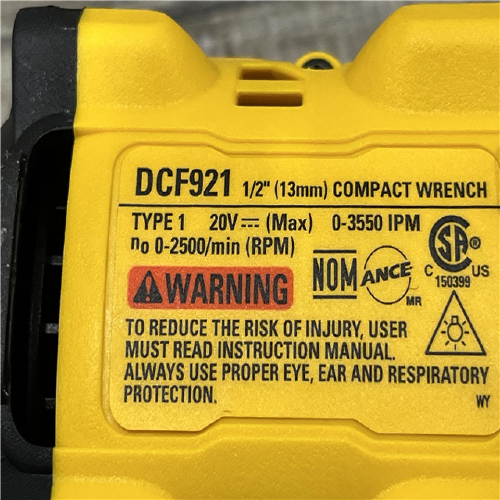AS-IS DEWALT ATOMIC 20V MAX Cordless Brushless 1/2 in. Variable Speed Impact Wrench (Tool Only)
