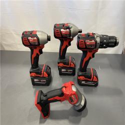 AS-IS - M18 18V Lithium-Ion Cordless Combo 8-Tool Kit with 3 Batteries, Charger and 2 Tool Bags