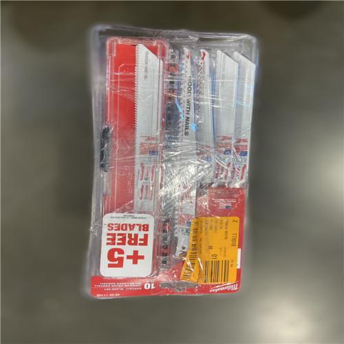 NEW! - Milwaukee SAWZALL Wood and Metal Cutting Bi-Metal Reciprocating Saw Blade Set (10-Piece) 9 UNITS