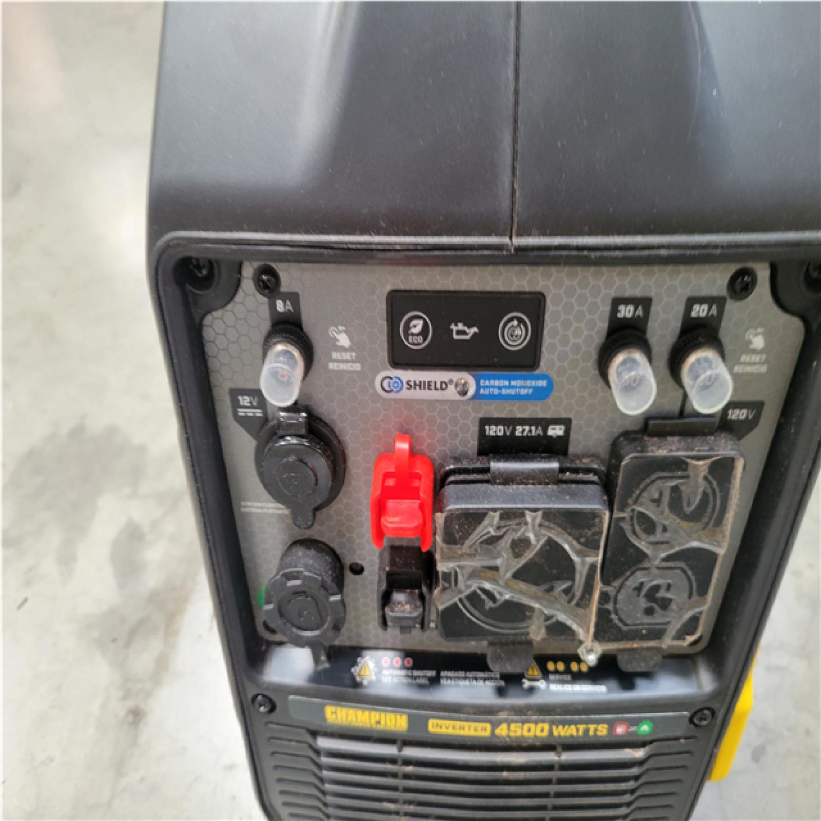 CALIFORNIA AS-IS CHAMPION 4500/3500-Watt Electric Start Gasoline/Propane Powered Dual Fuel Inverter