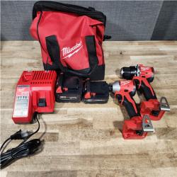 HOUSTON LOCATION - AS - IS Milwaukee 18-Volt Lithium-Ion Brushless Cordless Compact Hammer Drill/Impact Combo Kit