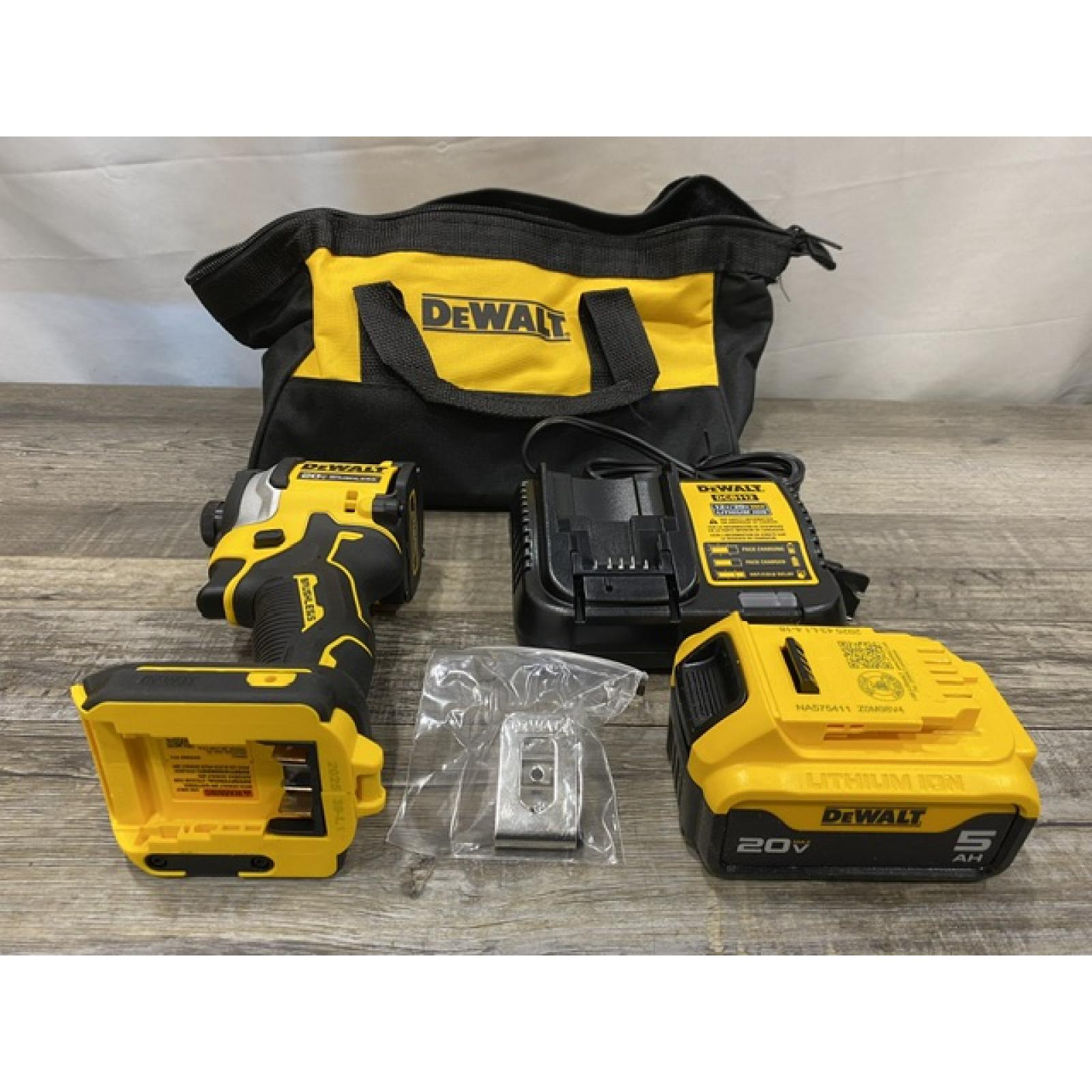 AS-IS DEWALT ATOMIC 20V MAX Lithium-Ion Cordless 1/4 in. Brushless Impact Driver Kit