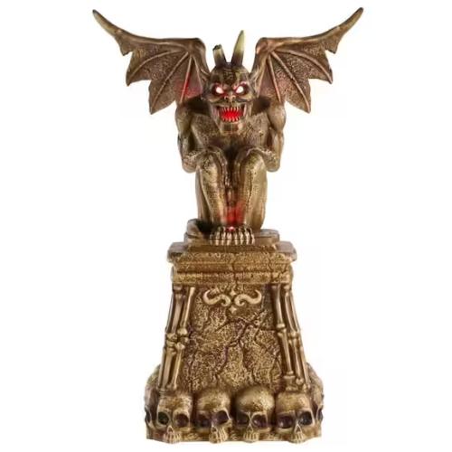 DALLAS LOCATION- AS-IS Home Accents Holiday 5.5 ft. Grave & Bones LED Gargoyle H13