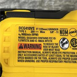 AS-IS DEWALT 20V XR Cordless 4-1/2. in. to 5 in. Variable Speed Angle Grinder (Tool Only)