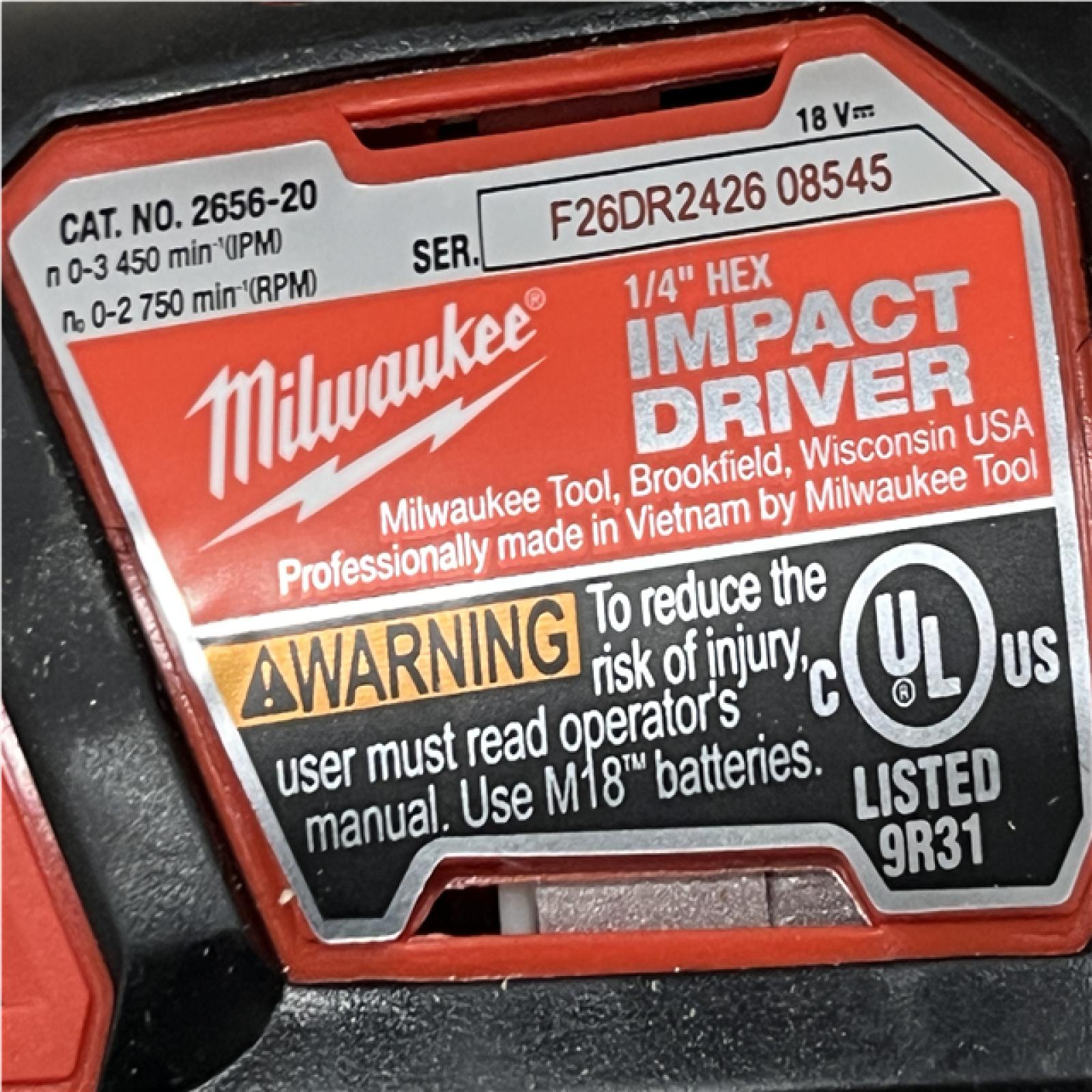 AS-IS Milwaukee 18V Lithium-Ion Cordless Drill Driver/Impact Driver Combo Kit