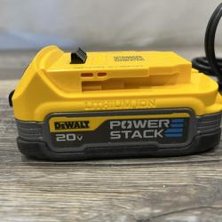 AS-IS DEWALT 20V MAX XR POWERSTACK Lithium-Ion Battery Starter Kit with 1.7Ah Battery and Charger