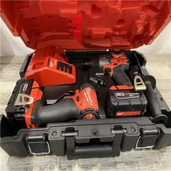 AS-IS Milwaukee FUEL 18V Lithium-Ion Brushless Cordless Hammer Drill and Impact Driver Combo Kit (2-Tool) with 2 Batteries