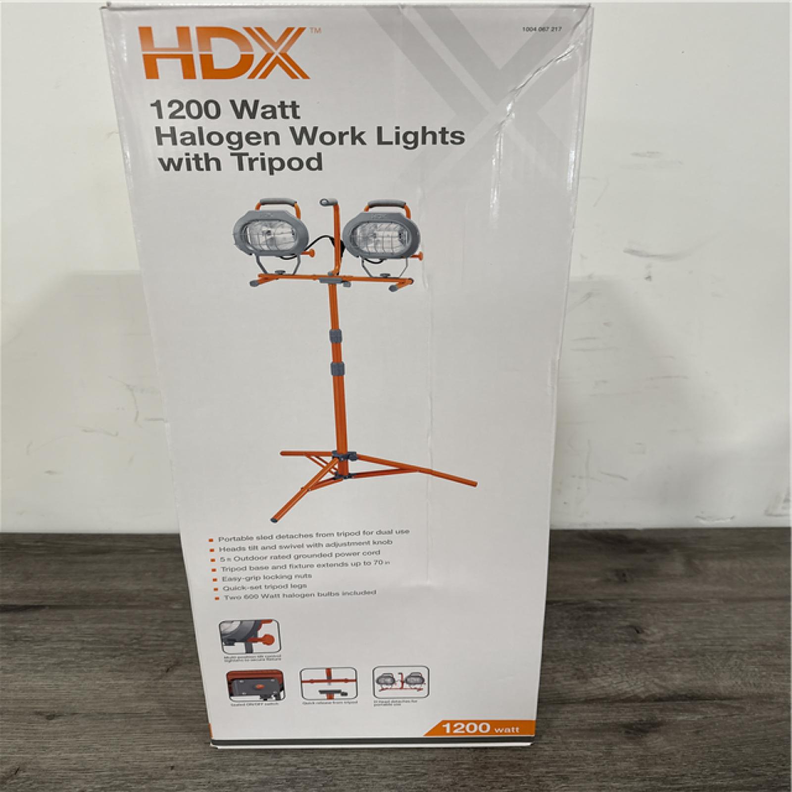 California AS-IS HDX 1200 Watt Halogen Work Light with Tripod (Damage box)