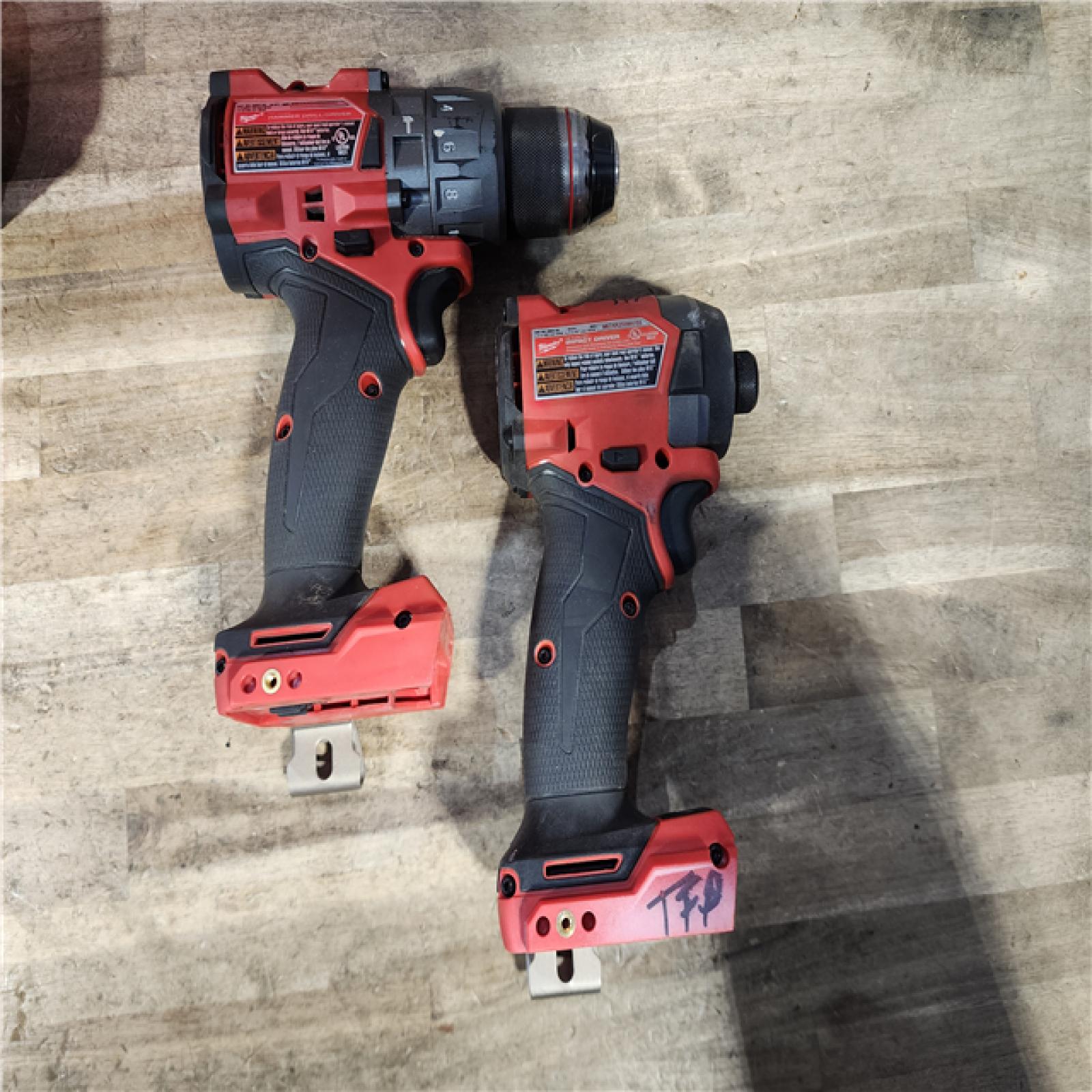 HOUSTON LOCATION - AS-IS Milwaukee FUEL 18V Lithium-Ion Brushless Cordless Hammer Drill and Impact Driver Combo Kit