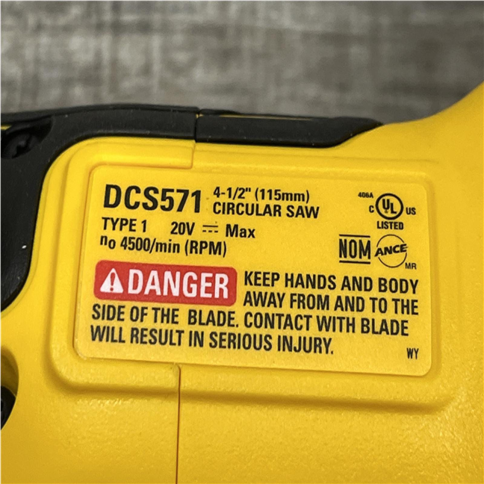 AS-IS DEWALT ATOMIC 20V MAX Cordless Brushless 4-1/2 in. Circular Saw (Tool Only)