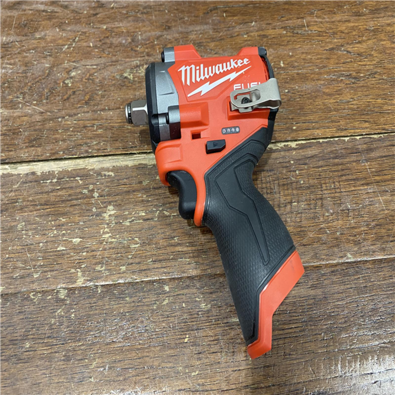 AS-IS Milwaukee M12 FUEL 12V Lithium-Ion Brushless Cordless Stubby 1/2 in. Impact Wrench (Tool-Only)