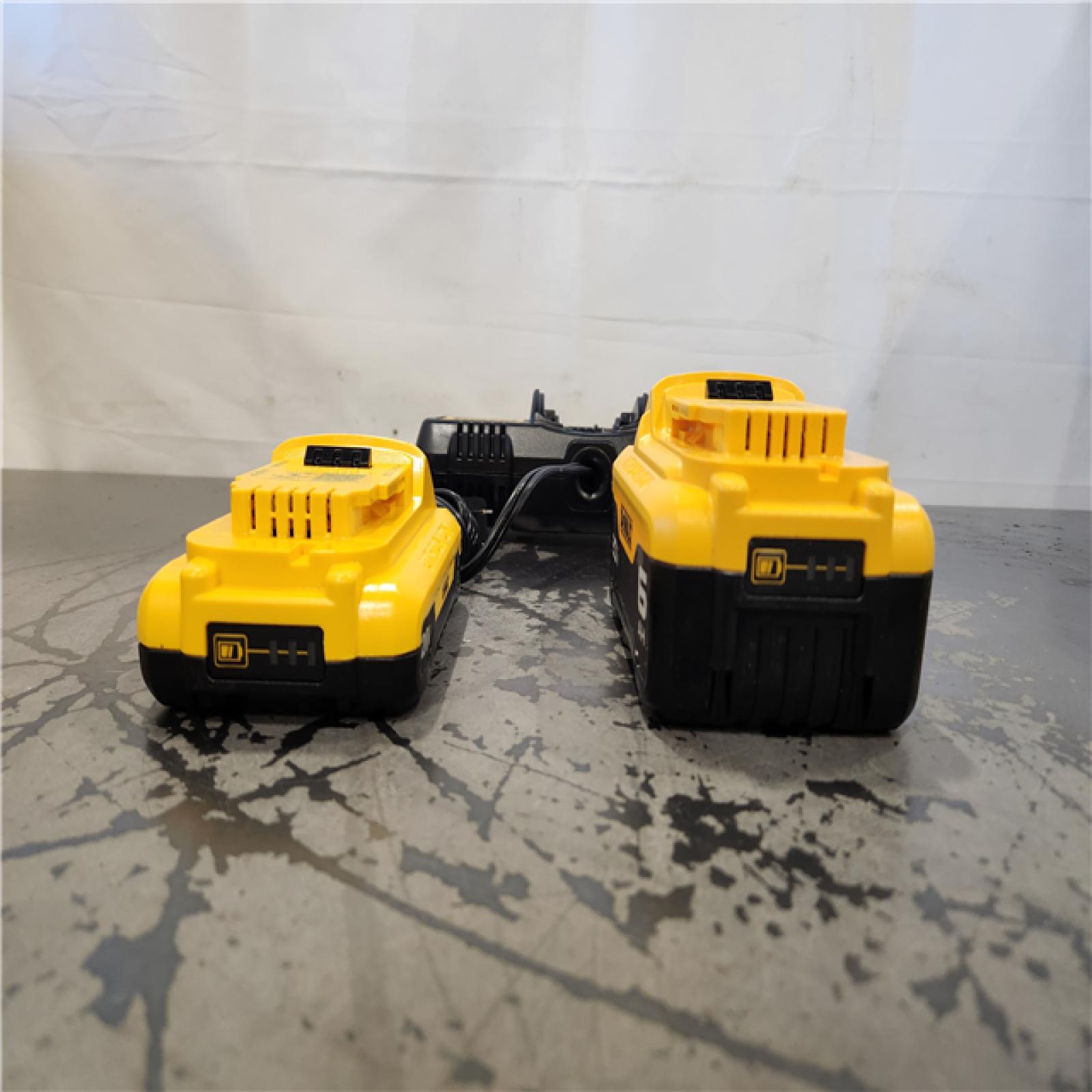 AS-IS- DEWALT 20V MAX Lithium-Ion 6.0Ah and 4.0Ah Battery and Charger Starter Kit