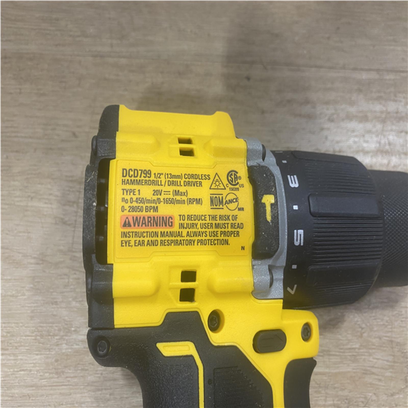 AS-IS DEWALT ATOMIC 20-Volt MAX Brushless Cordless 1/2 in. Hammer Drill (Tool-Only)