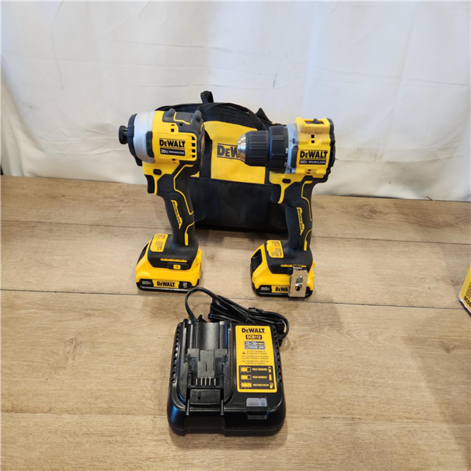 AS-IS- DEWALT ATOMIC 20-Volt MAX Lithium-Ion Cordless (2-Tool) Combo Kit