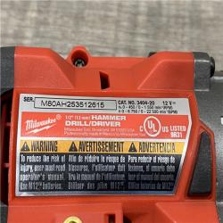 AS-IS Milwaukee FUEL 12-Volt Lithium-Ion Brushless Cordless 1/2 in. Hammer Drill Kit