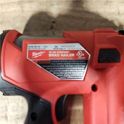 HOUSTON LOCATION - AS - IS Milwaukee FUEL 12-Volt Lithium-Ion Brushless Cordless 18-Gauge 1-1/2 in. Compact Brad Nailer (Tool Only)