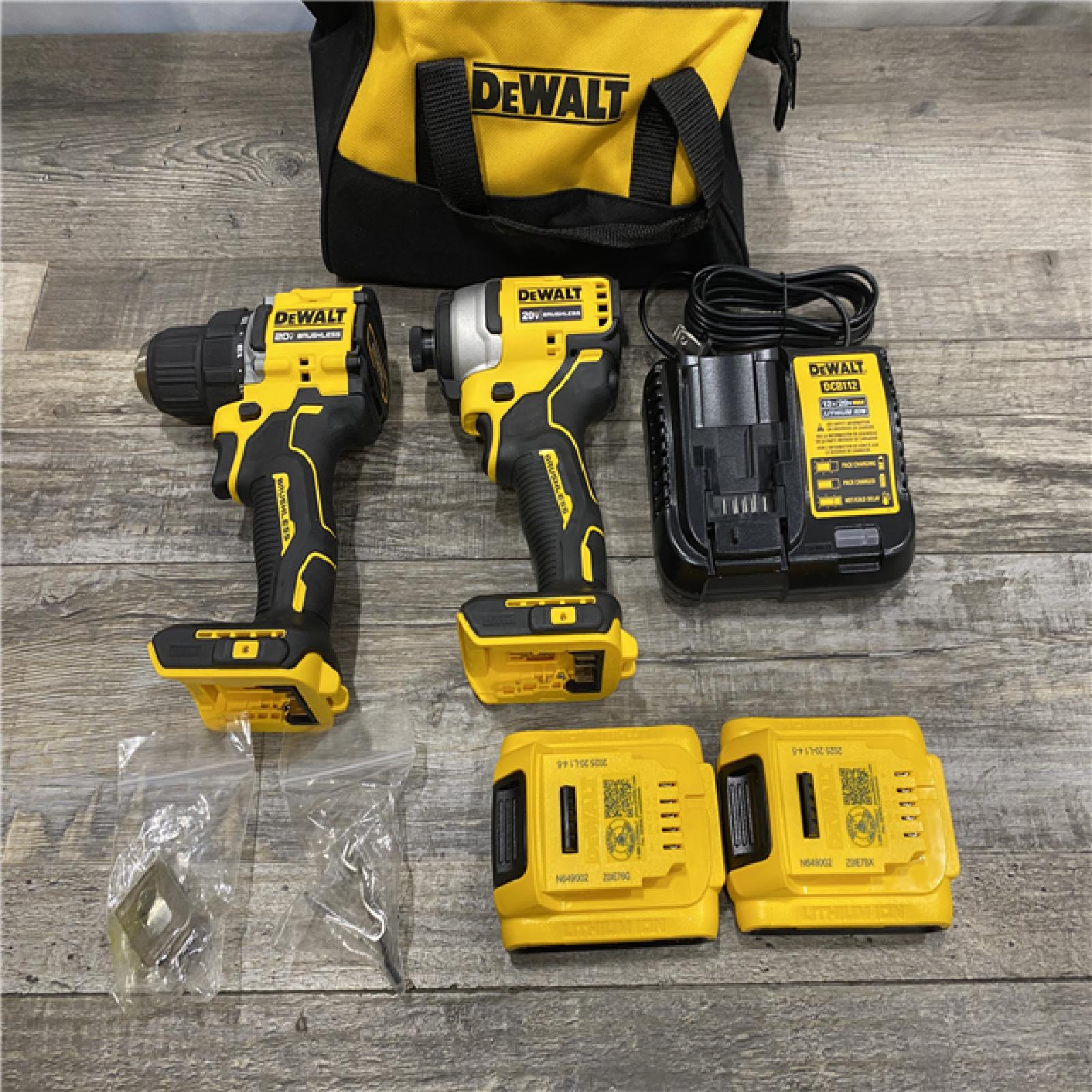 AS-IS DEWALT ATOMIC 20-Volt MAX Lithium-Ion Cordless (2-Tool) Combo Kit