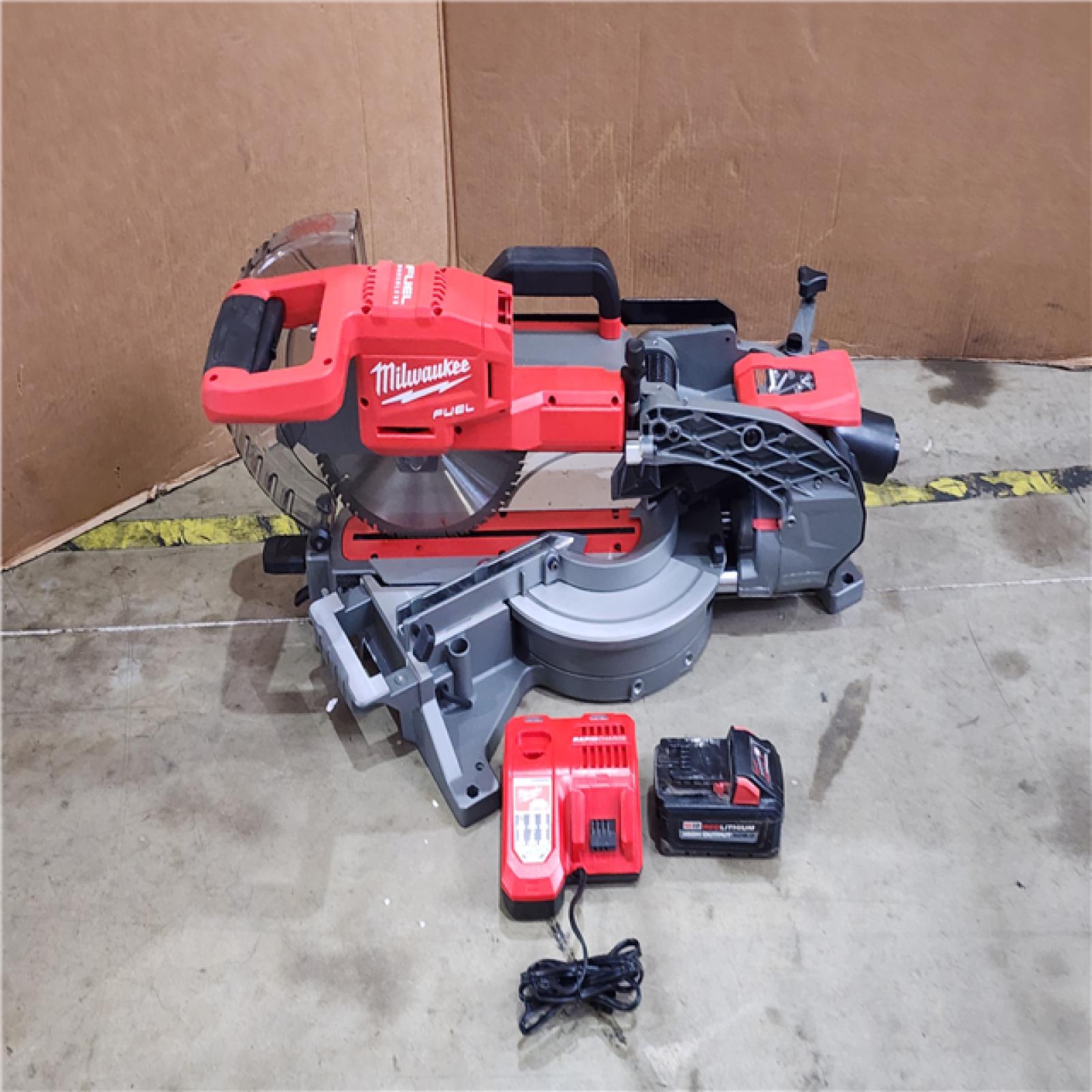 HOUSTON LOCATION - AS-IS M18 FUEL 18V 10 in. Lithium-Ion Brushless Cordless Dual Bevel Sliding Compound Miter Saw Kit with One 8.0 Ah Battery