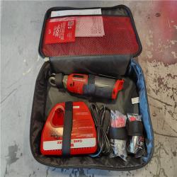 AS-IS- Milwaukee M12 FUEL 12V Lithium-Ion Brushless Cordless High Speed 1/4 in. Ratchet Kit w/(2) Batteries  Charger and Bag