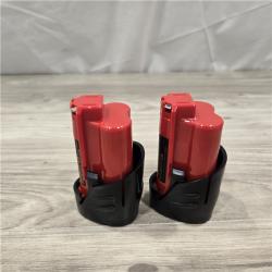 AS-IS Milwaukee M12 12V Lithium-Ion Compact 2.0 Ah Battery Pack Starter Kit