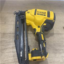 AS-IS DEWALT 20V MAX XR Lithium-Ion Electric Cordless 16-Gauge Angled Finishing Nailer (Tool Only)
