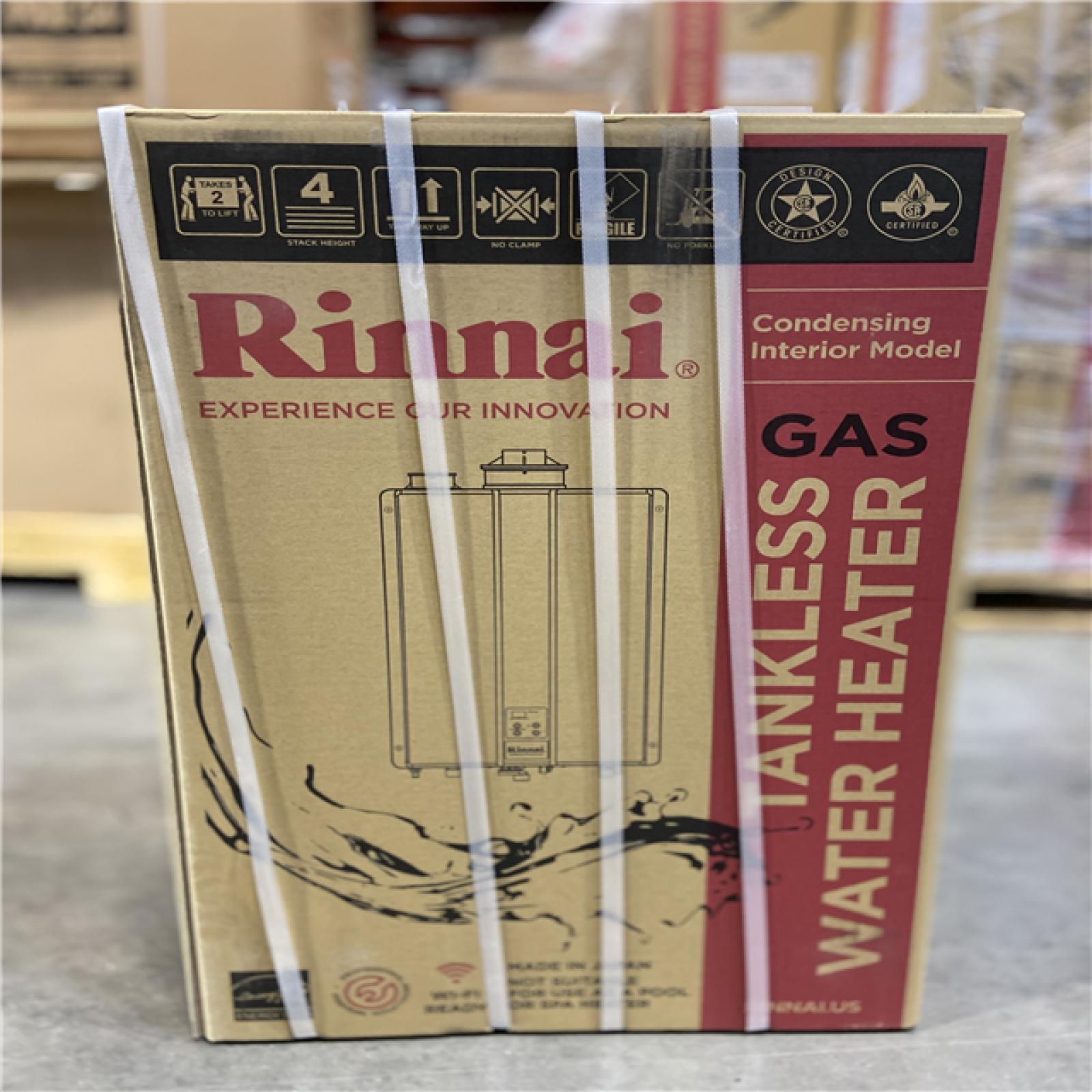 NEW! - Rinnai RU160iN Condensing Tankless Hot Water Heater, 9 GPM, Natural Gas, Indoor Installation