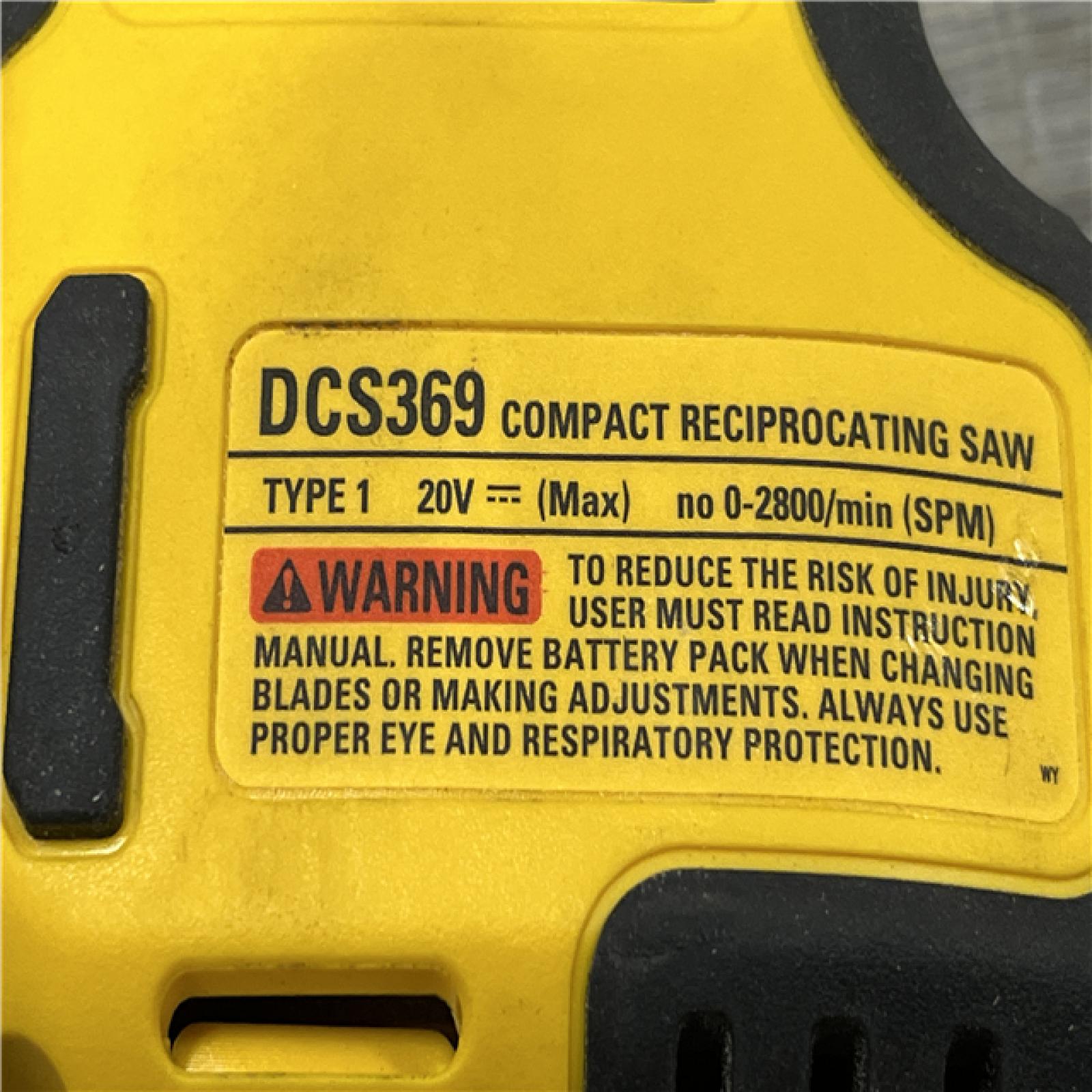 AS-IS DEWALT ATOMIC 20V MAX Cordless Brushless Compact Reciprocating Saw (Tool Only)