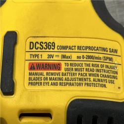 AS-IS DEWALT ATOMIC 20V MAX Cordless Brushless Compact Reciprocating Saw (Tool Only)