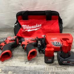 AS-IS Milwaukee FUEL 12-Volt Lithium-Ion Brushless Cordless Hammer Drill and Impact Driver Combo Kit