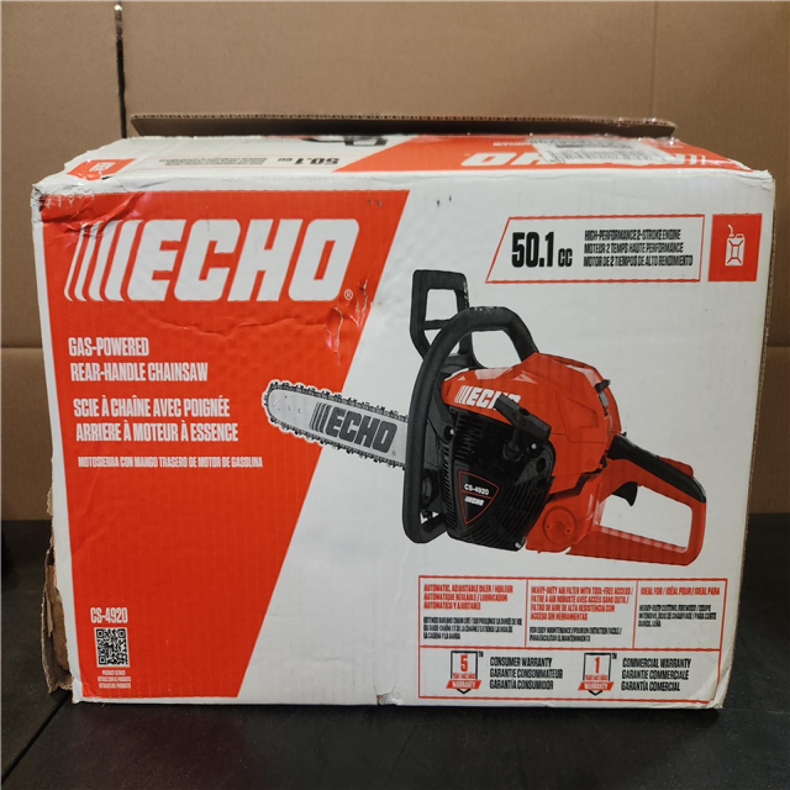 Phoenix NEW ECHO 20 in. 50.1 cc 2-Stroke Gas Rear Handle Chainsaw