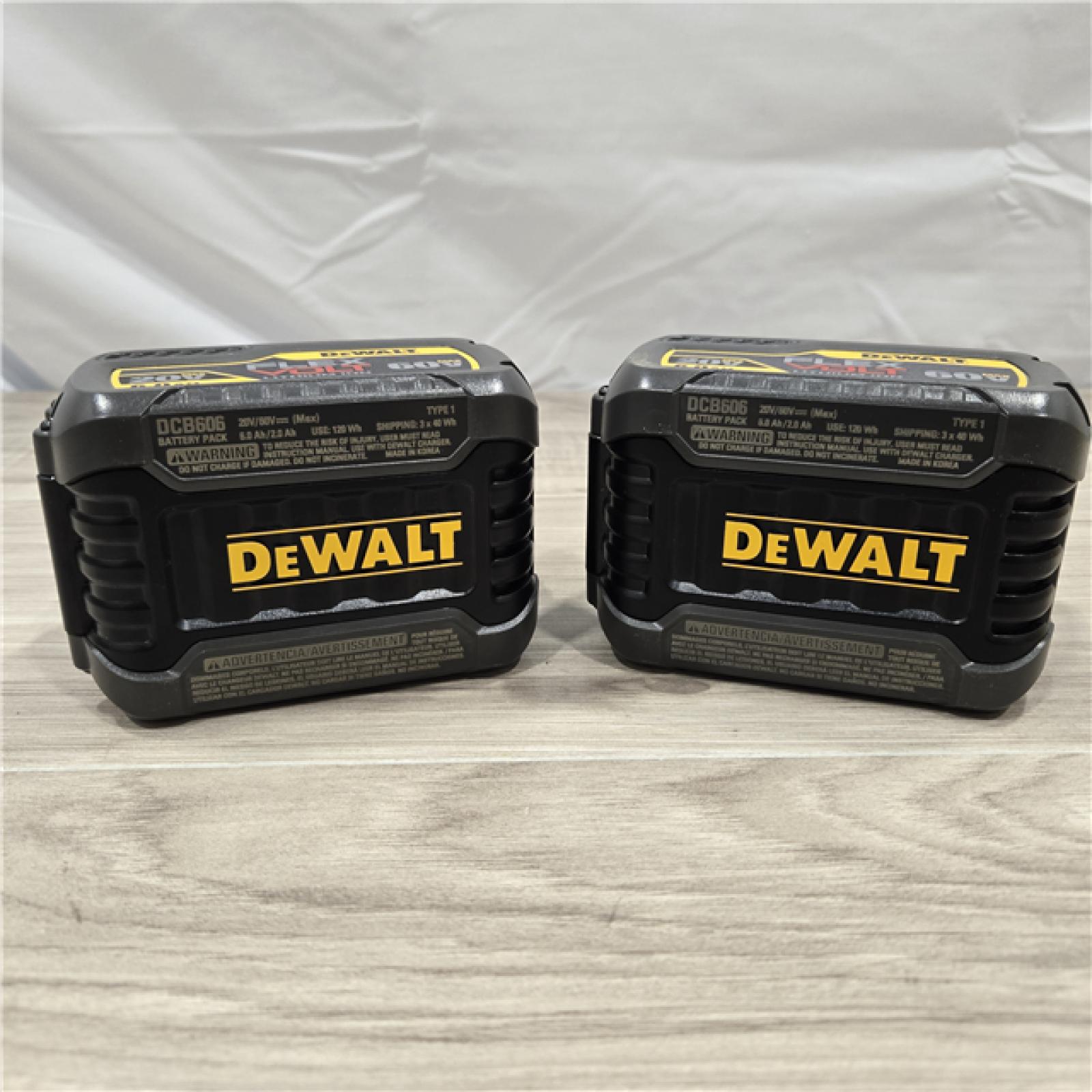 LIKE NEW! - DEWALT FLEXVOLT 20V/60V MAX 6.0Ah Battery Pack (2-Pack)