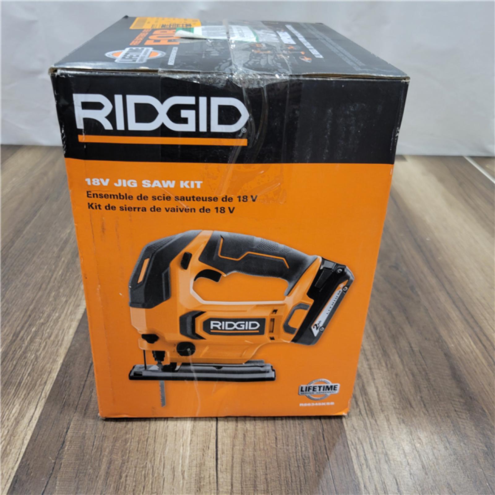 RIDGID LIKE NEW! 18V Cordless Jig Saw Kit with 2.0 Ah Lithium-Ion Battery and Charger