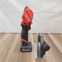 AS-IS-Milwaukee M12 FUEL 12V Lithium-Ion Brushless Cordless 3-Inch Cut-Off Saw with 2 M12 XC5.0 Batteries