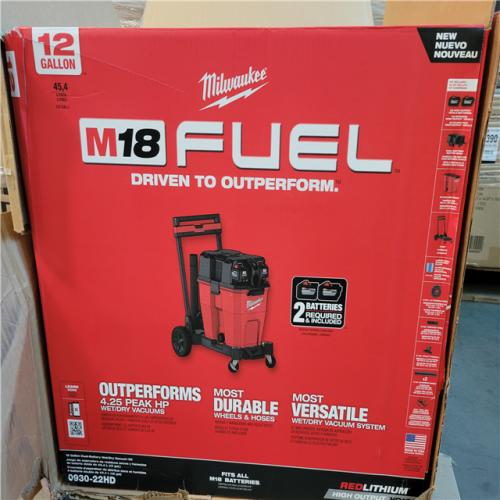 CALIFORNIA NEW MILWAUKEE M18 12 GALLON DUAL-BATTERY WET/DRY VACCUM KIT