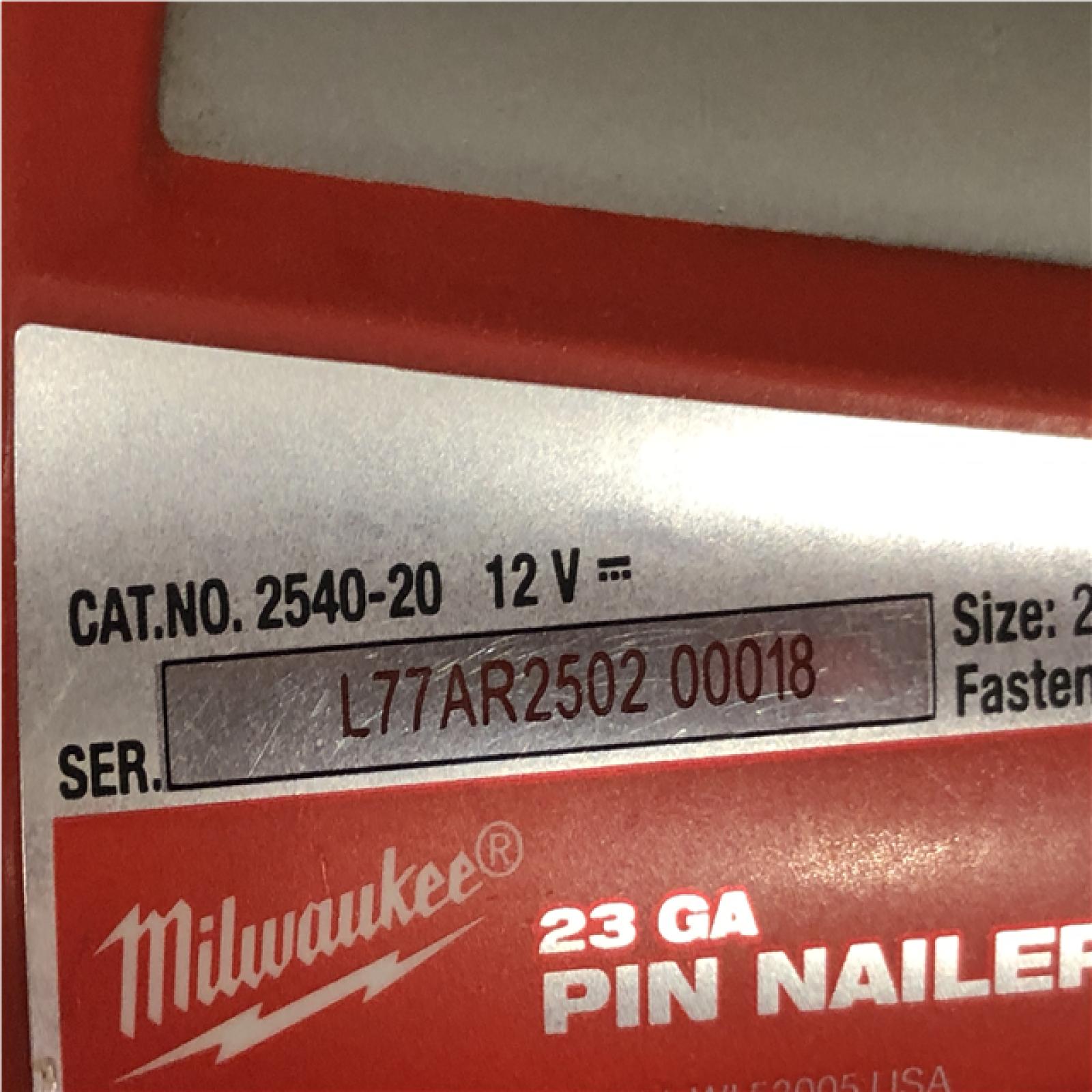 AS-IS Milwaukee 12-Volt 23-Gauge Lithium-Ion Cordless Pin Nailer (Tool-Only)