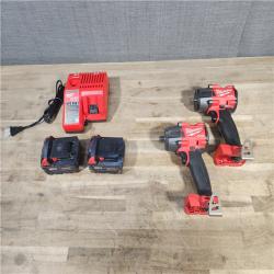 HOUSTON LOCATION - AS-IS MILWAUKEE 2 TOOL COMBO KIT W/ (2) BATTERY & CHARGER