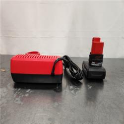 AS-IS- Milwaukee 12-Volt Lithium-Ion XC High Output 5.0 Ah Battery Pack with Charger Starter Kit