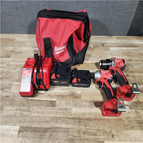 HOUSTON LOCATION - AS - IS Milwaukee 2 Tool Combo Kit W/ (2) Battery & Charger