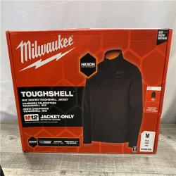 NEW - Milwaukee Men's Medium 12V Lithium-Ion Cordless TOUGHSHELL Black Heated Jacket (Jacket Only)