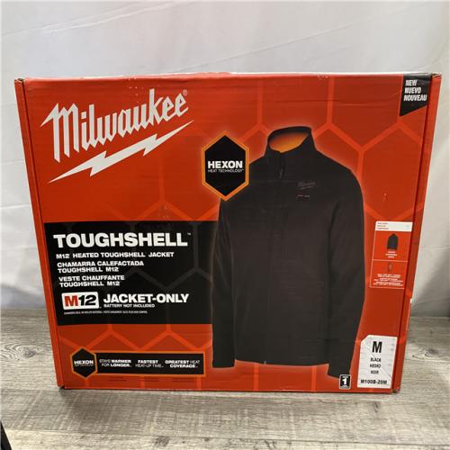 NEW - Milwaukee Men's Medium 12V Lithium-Ion Cordless TOUGHSHELL Black Heated Jacket (Jacket Only)