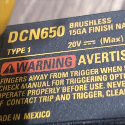 AS-IS DEWALT 20V MAX XR Lithium-Ion Cordless 2-1/2 in. 15-Gauge Finish Nailer Kit