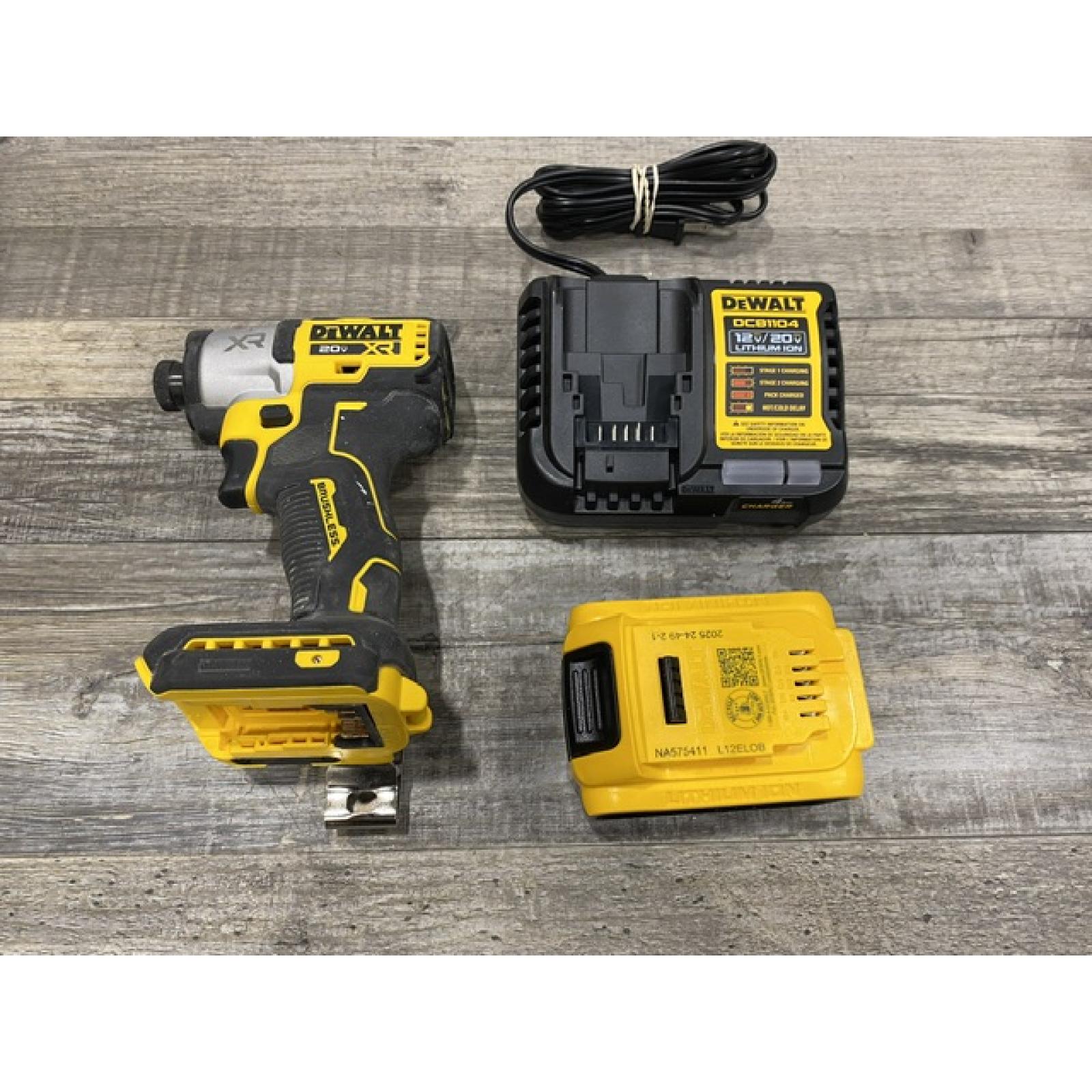 AS-IS DEWALT 20-Volt Maximum XR Lithium-Ion Cordless Brushless 1/4 in. 3-Speed Impact Driver Kit